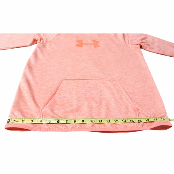 Under Armour ColdGear Storm Hoodie Women’s Large Peach Orange Pullover Fleece - Picture 9 of 14